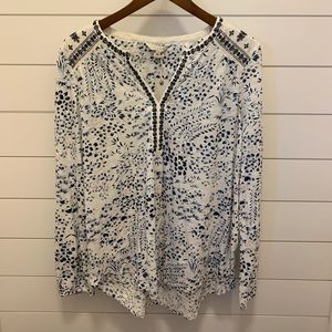 NWT Lucky Brand 3/4 elastic sleeve tunic